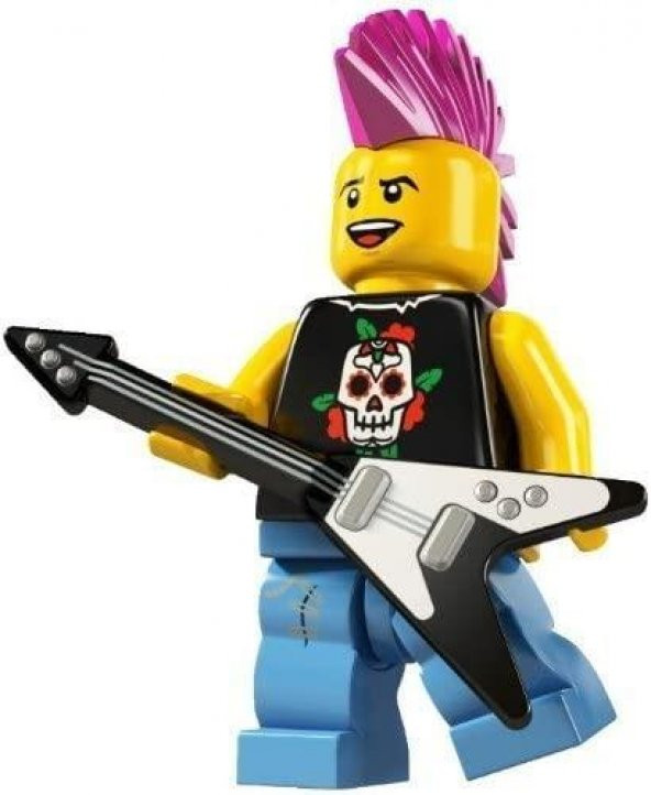 Lego Minifigür - Seri 4 - 8804 - Punk Rocker ürün görseli 1