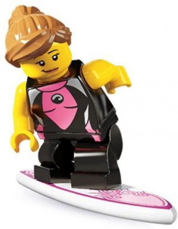 Lego Minifigür - Seri 4 - 8804 - Surfer Girl ürün görseli 1