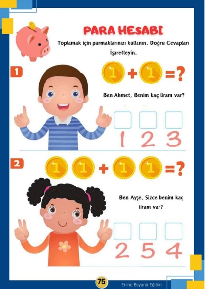 Çocuklara Matematik Öğreten Kitap (Spiralli) - Resim 4