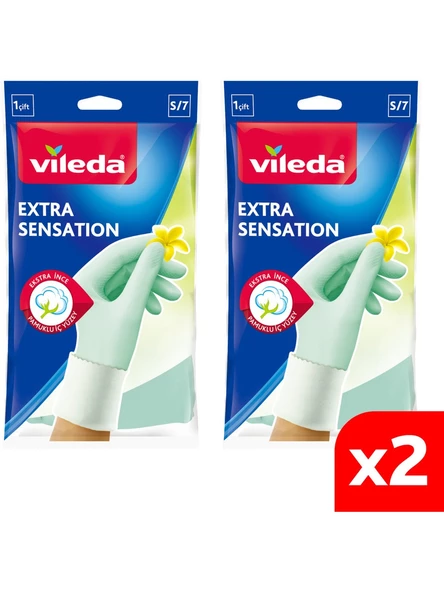 Vileda Extra Sensation Temizlik Bulaşık Ediveni Küçük  Boy S/7 x 2 Paket ürün görseli 1