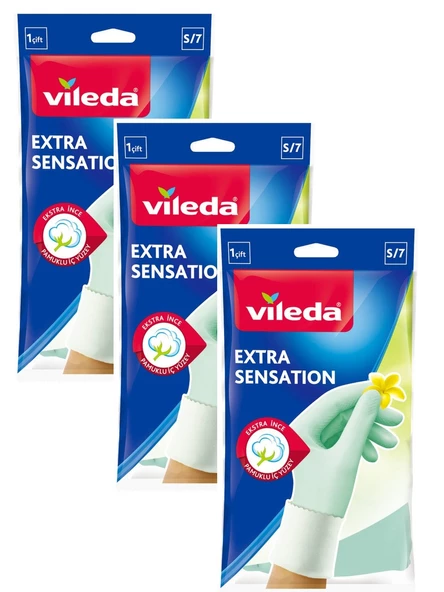 Vileda Extra Sensation Temizlik Bulaşık Ediveni Küçük  Boy S/7 x 3 Paket ürün görseli 1