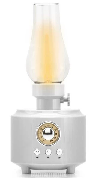 Hadron C210 Beyaz Bluetooth Nostalji Gaz Lambası Speaker100-100-200MM ürün görseli 1