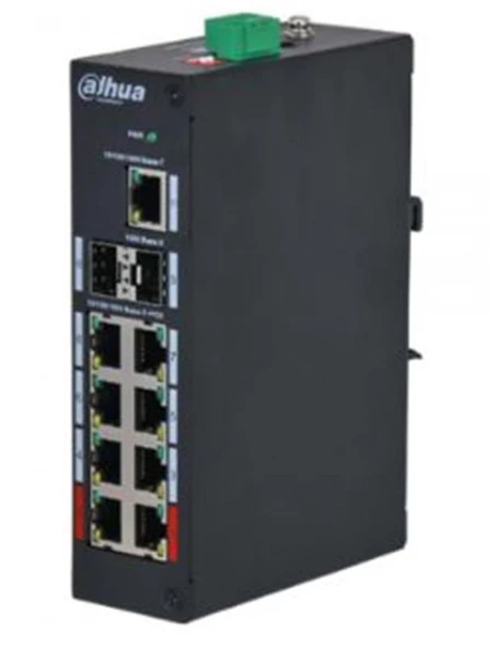 Dahua PFS3211-8GT-120 8 Port 10-100-1000 Mbps Poe Gigabit Switch ürün görseli 1