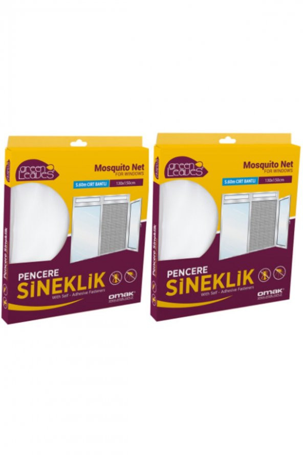 OMAK Greenleaves Pencere Sinekliği 130x150 Cm 2 Paket ürün görseli 1