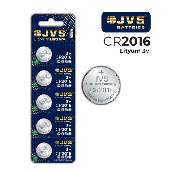 Jvs CR2016 Düğme Pil 5li ürün görseli 1