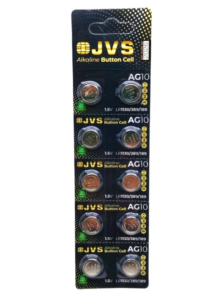 Jvs AG10 1.5V LR1130 Saat Pili 10 ADET ürün görseli 1