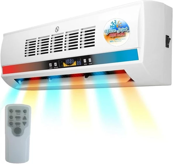 Simtech KM-1717-HC Duvar Tipi Fanlı Seramik Isıtıcı Ve Vantilatör ürün görseli 1