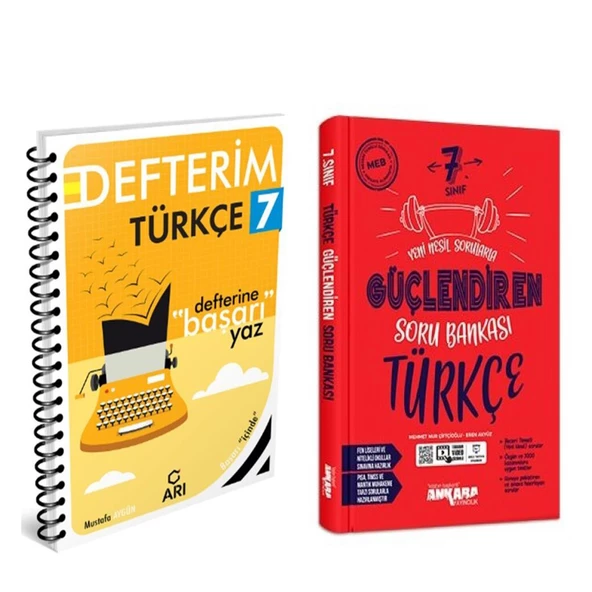 Arı 7.Sınıf Türkçe Defteri ve Ankara Soru Bankası Seti 2 Kitap ürün görseli 1