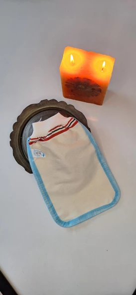 EKER-MAVİ BİYELİ HIZLIGİY KESE-Banyo ve Duş Kesesi-Lastikli Kese-Doğal Özel Dokuma-Standart Kese ürün görseli 1