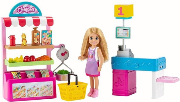 Barbie Chelsea Meslekleri Öğreniyor Market Çalışanı Chelsea Ve Oyun Seti GTN67 ürün görseli 1