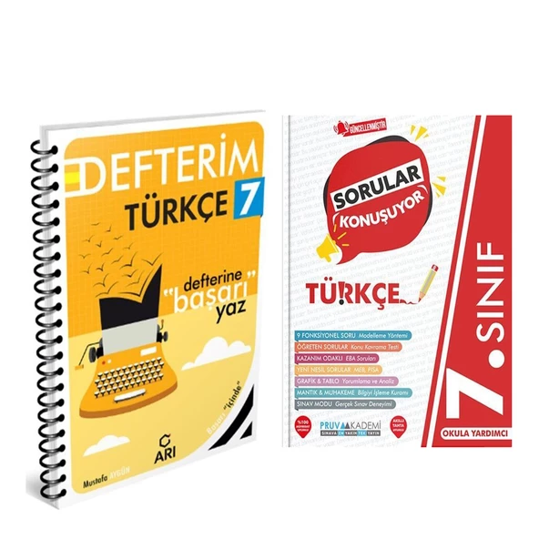 Arı 7.Sınıf Türkçe Defteri ve Pruva Yayınları Sorular Konuşuyor Soru Bankası Seti 2 Kitap ürün görseli 1