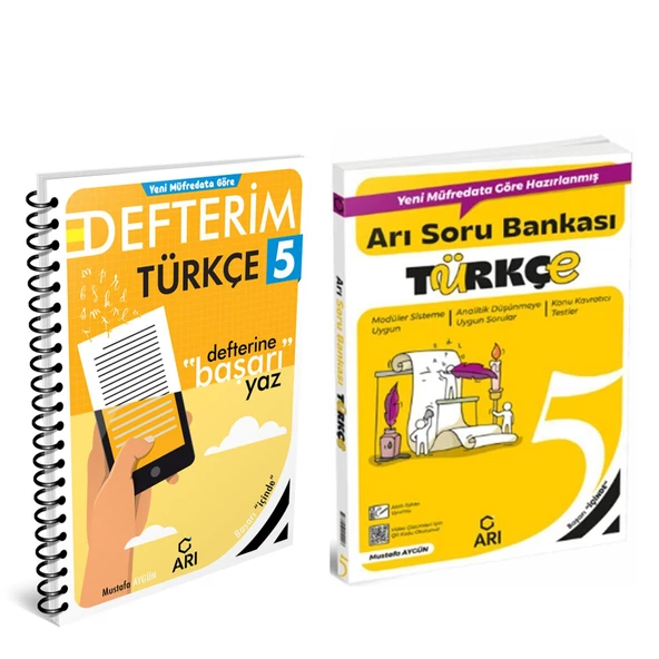 Arı Yayınları 5.Sınıf Türkçe Defteri ve Soru Bankası Seti 2 Kitap ürün görseli 1