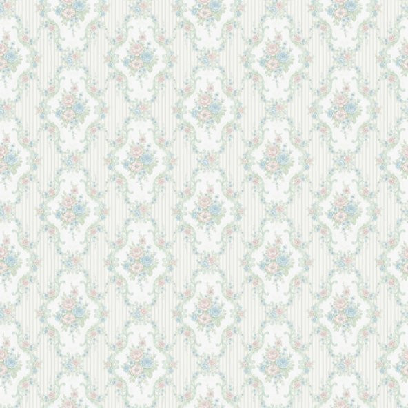 Classic 335-B Retro Damask Desenli Duvar Kağıdı ürün görseli 1