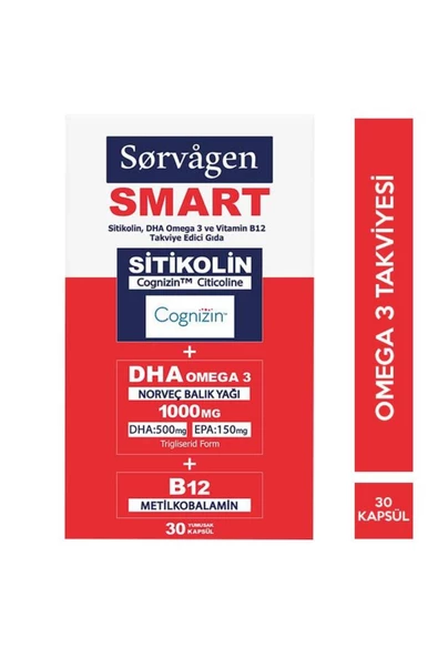 SORVAGEN Smart Sitikolin Dha Omega 3 30 Kapsül ( 1 Adet ) ürün görseli 1