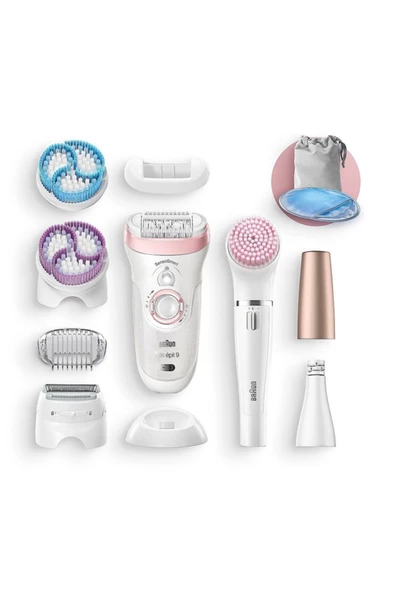 Braun Silk-épil 9 9975 Güzellik Seti Sensosmart Kablosuz Islak-kuru Kullanım 8 Ek Parçalı Epilatör ürün görseli 1