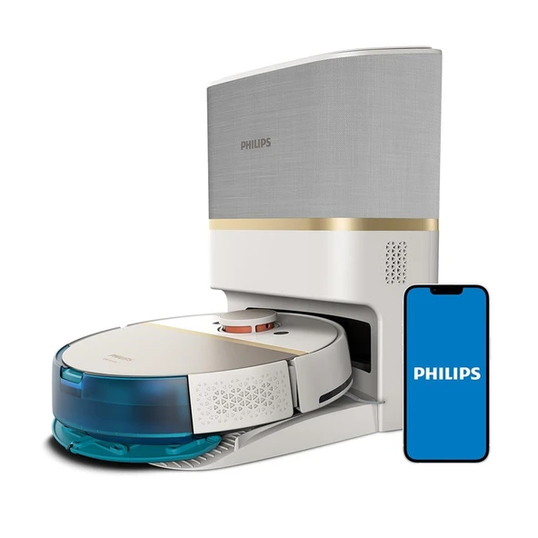Philips Homerun 7000 Serisi Aqua Xu7100/02 Çöp Istasyonlu Akıllı Robot Süpürge ürün görseli 1