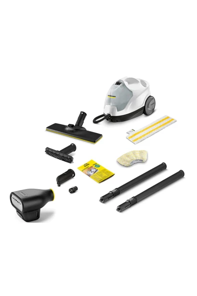 Karcher 4 serisi  Easyfix Beyaz Buharlı Foşur Foşur Temizlik Makinesi Ekstralı Ütü Başlıklı ürün görseli 1