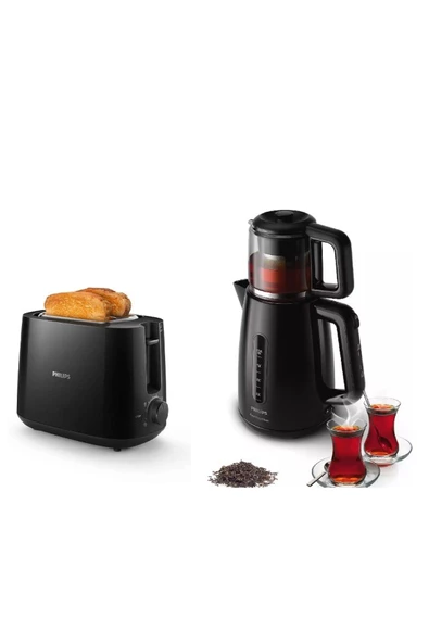 Philips 2'li Avantaj Paket ( XL Çay Makinesi + Ekmek Kızartma Makinesi) ürün görseli 1