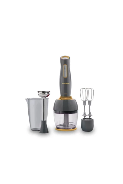 HOMEND Handmaid 1962h Blender Set Antrasit Gold ürün görseli 1
