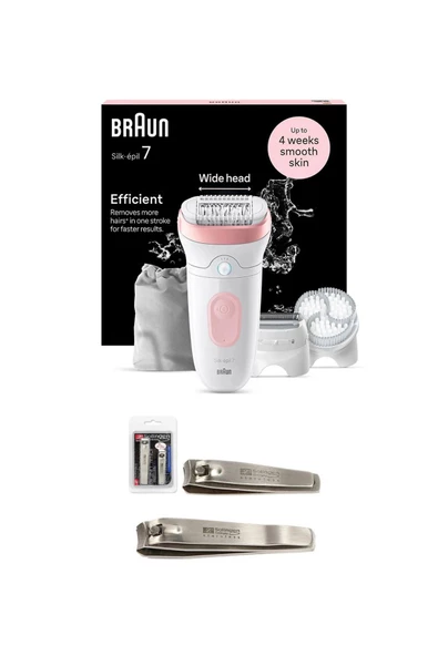 Braun SE 7060 Silk-Épil 7 Islak ve Kuru Kalıcı Pürüzsüz Cilt Epilasyon Cihazı ürün görseli 1