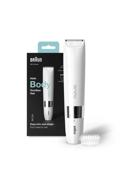 Braun Body Mini Trimmer Bs1000 Islak&kuru Vücut Tüy Kesme Makinesi + Pil&temizleme Fırçası ürün görseli 1