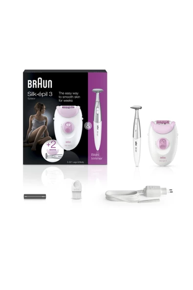 Braun Silk-épil 3 3321 Epilatör / Epilasyon + Bikini Trimmer ürün görseli 1