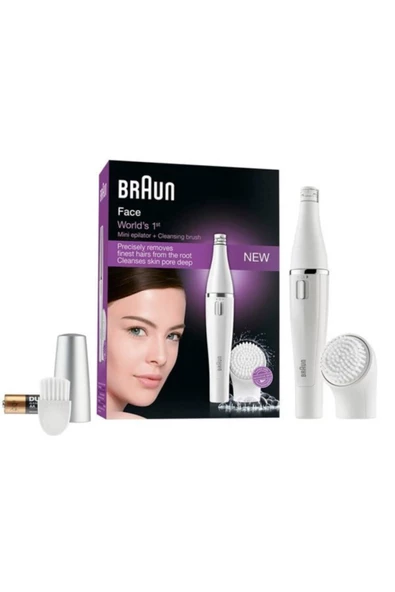 Braun Facespa 810 Yüz Epilatörü Ve Temizleme Fırçası Sistemi, Ek Pil Ile Birlikte ürün görseli 1