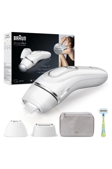 Braun IPL Silk·expert Pro 3, Evde Tüy Alma, Çanta, Venus Tıraş Makinesi, 2 Başlık ile, PL3132 ürün görseli 1