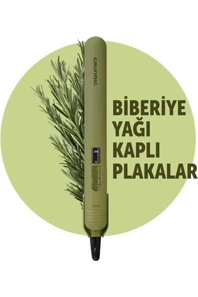 Grundig HS 7031 Botanika Saç Düzleştirici, Biberiye Yağı Kaplı Plaka ürün görseli 1