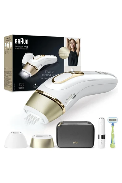 Braun IPL Silk·expert Pro 5, Evde Tüy Alma, Çanta, Venus Tıraş Makinesi, 2 Başlık ile, PL5146 ürün görseli 1
