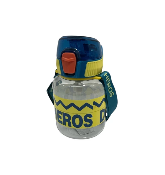 Nerox Süper Heros Kilitli Kapak Matara Suluk 670 ML 1437 Sarı Lacivert ürün görseli 1