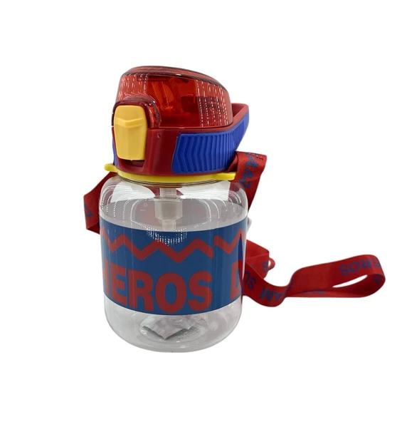 Nerox Süper Heros Kilitli Kapak Matara Suluk 670 ML 1437 Kırmızı Mavi ürün görseli 1