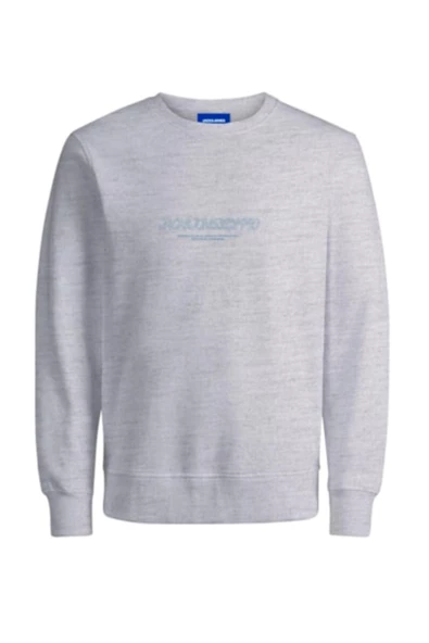 Jack & Jones JORBRONX Erkek Sweatshirt Bright White Yumuşak Dokulu 12266942 ürün görseli 1
