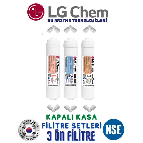 LG Chem KAPALI KASA İNLİNE 3 ÖN FİLTRE SETİ ürün görseli 1