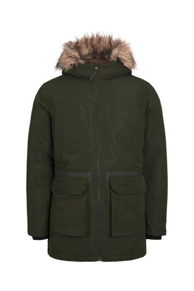 Jack Jones Erkek Yeşil Kapüşonlu Outdoor Parka 12235858 ürün görseli 1