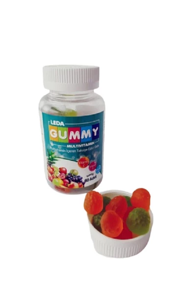 LEDA GUMMY 60 YUMUŞAK MULTİVİTAMİN İÇEREN TAKVİYE EDİCİ GIDA ürün görseli 1
