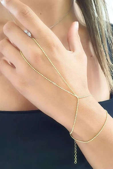 925Ayar Gümüş Üzerine Altın Kaplama Tasarım Zincir Şahmeran ürün görseli 1
