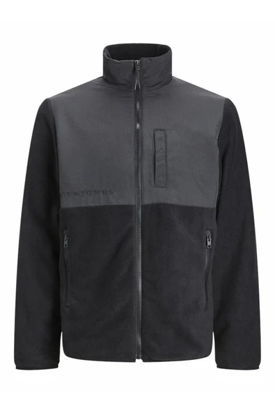 Jack Jones Erkek Siyah Hafif Outdoor Mont Yüksek Yaka ve Gizli Fermuar Detaylı 12235864 ürün görseli 1