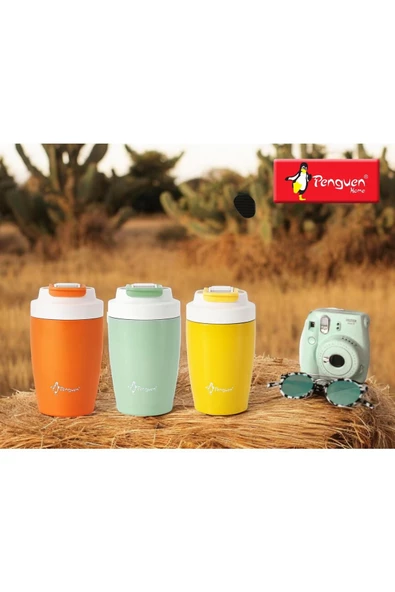400 ML TOMBİK MUG TERMOS PİPETLİ RENKLİ ürün görseli 1
