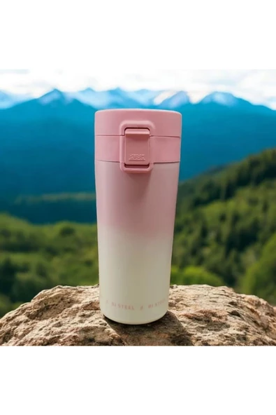380 ML Çift Katlı Mug Termos Filtreli Kapak ürün görseli 1