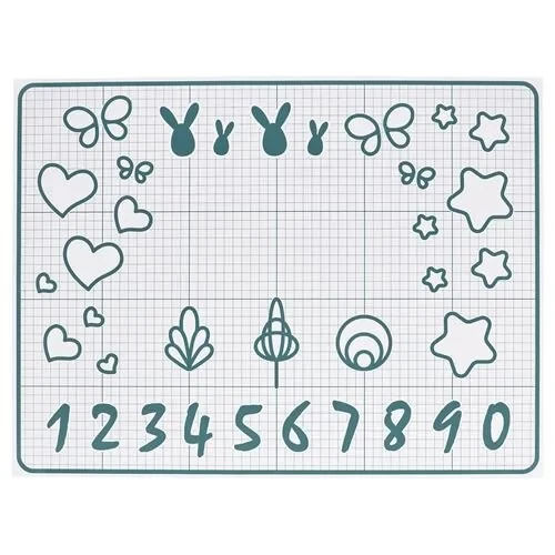 IKEA BAKTRADITION HAMUR AÇMA MATI BEYAZ-TURKUAZ 61x46 CM ürün görseli 1