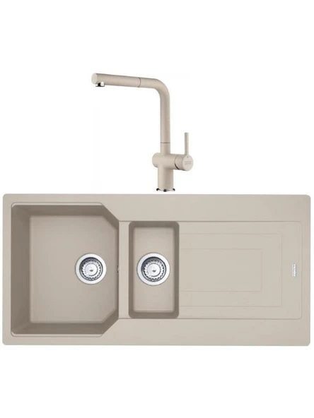 Franke UBG 651-100 Sahara Granit Eviye + Franke Active Plus Doccia 2.0 Spiralli Mutfak Bataryası Seti ürün görseli 1