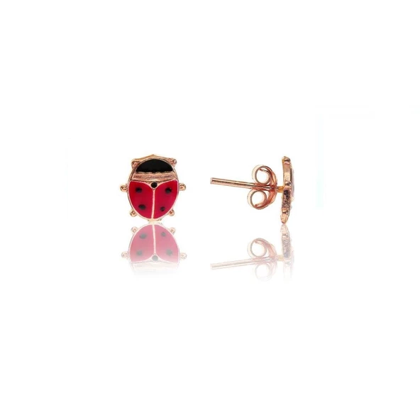Mineli mini uğur böceği küpe SGTL7690 ürün görseli 1