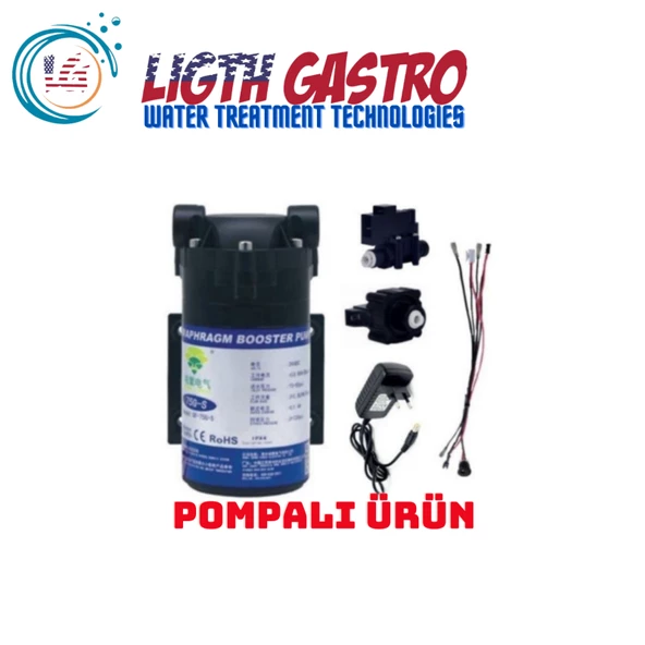 LİGHT GASTRO 75-100 GPD SU ARITMA CİHAZI KOMPLE POMPA SETİ ürün görseli 1