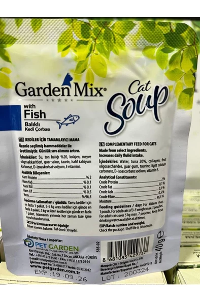 Gardenmix Ton Balıklı Kedi Çorbası 40gr - Resim 2