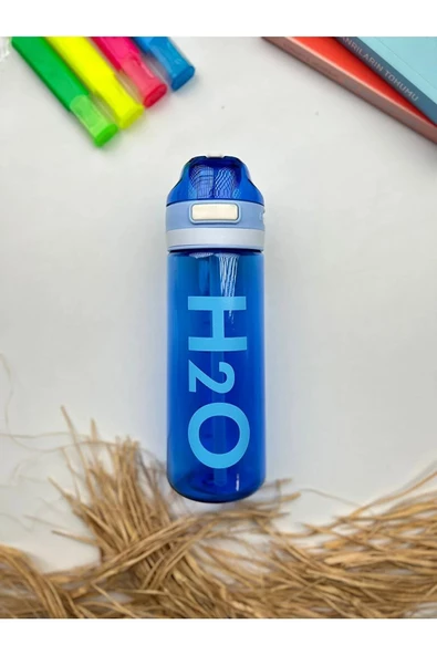 H2O Polikarbon Matara 650 ml mavi renk ürün görseli 1