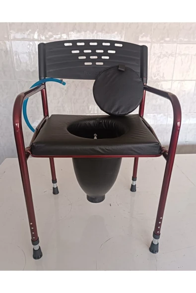 Medikaltec Taharet Musluklu Döşemeli Komot Katlanır Hasta Klozeti Tuvaleti Engelli Yaşlı Hasta Tuvalet Yükselti ürün görseli 1