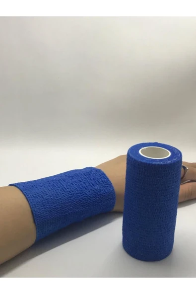 Medikaltec Dymec Kendinden Yapışkanlı Bandaj Mavi Ebat: 10cm X 4.5m 4'lü Avantaj Paket ürün görseli 1