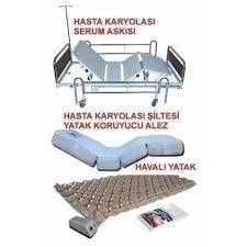 Medikaltec 2 Motorlu Hasta Yatağı+Havalı Şişme Yatak+Alez ürün görseli 1