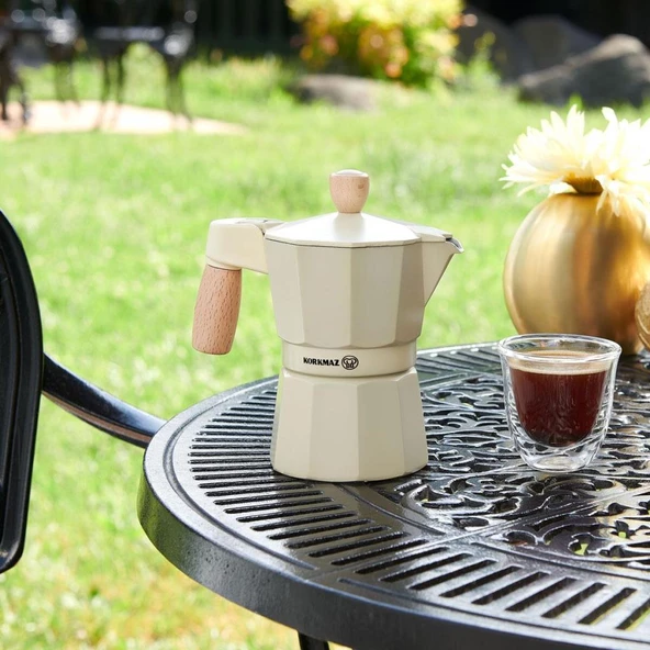 KORKMAZ A5571 ETNA MOKA POT 3 FİNCAN 150 ML BEYAZ ürün görseli 1